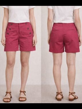 J.Crew Sailor Button Shorts Deep Pink Women’s Size 0